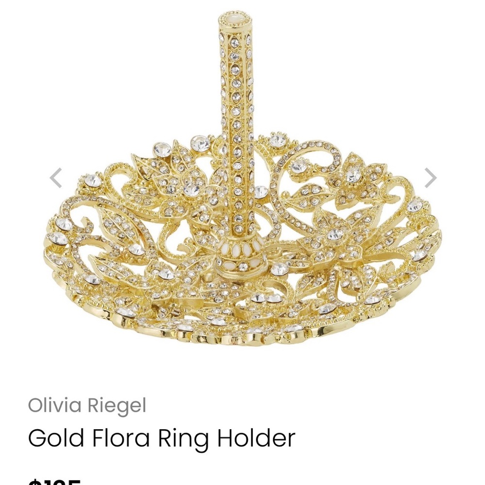 Gold Flora Ring Holder